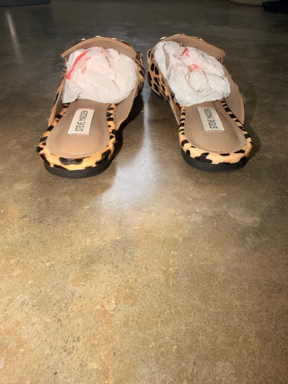 Steve Madden Leopard-Print Pointed Mule with Gold Chain - Size 6.5 - NWOT - Picture 14 of 15